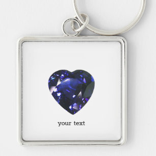 Chaveiro Coração - Sapphire Azul