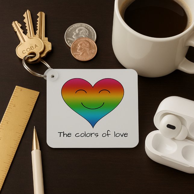 Chaveiro Coração sorridente de dois lados (Criador carregado)