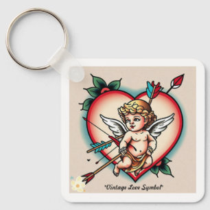 Chaveiro Coração Tradicional com Cupido
