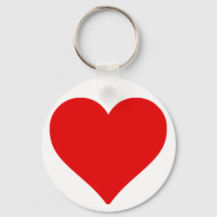 Chaveiro Coração Vermelho Forma Amor Clássico Minimalismo