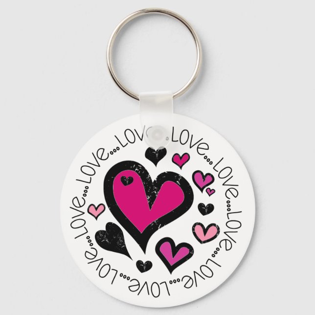 Chaveiro Corações Amor Amor (Frente)