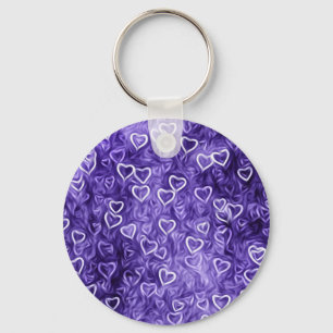 Chaveiro Corações Caindo - Roxo