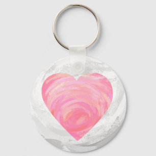 Chaveiro Corações Cor-de-Rosa