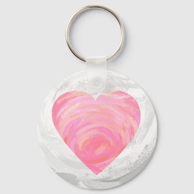 Chaveiro Corações Cor-de-Rosa (Frente)