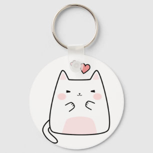 Chaveiro Corações de Kawaii Kitten