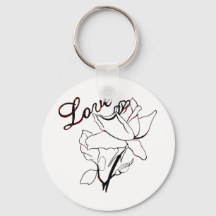 Chaveiro Corações de Rosas de Amor Verdadeiro Dia dos Namor