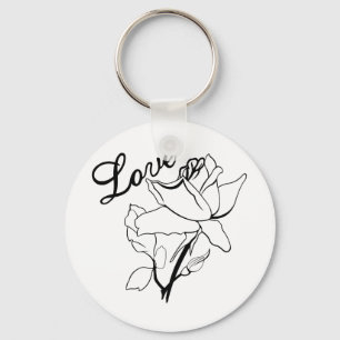 Chaveiro Corações de Rosas de Amor Verdadeiro Dia dos Namor