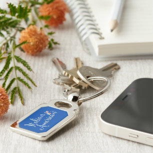 Chaveiro Corações Entwinados Italianos Americanos Keyring