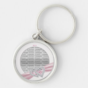 Chaveiro Corações Personalizados Cadeia de Teclas de Fita