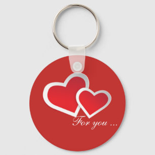 Chaveiro Corações Vermelhos Para Você... Personalizar Ch
