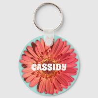 Coral Colorido Gerbera Daisy Photo Mint Green