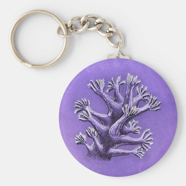 Chaveiro Coral Reef Roxo Marinha Arte (Frente)