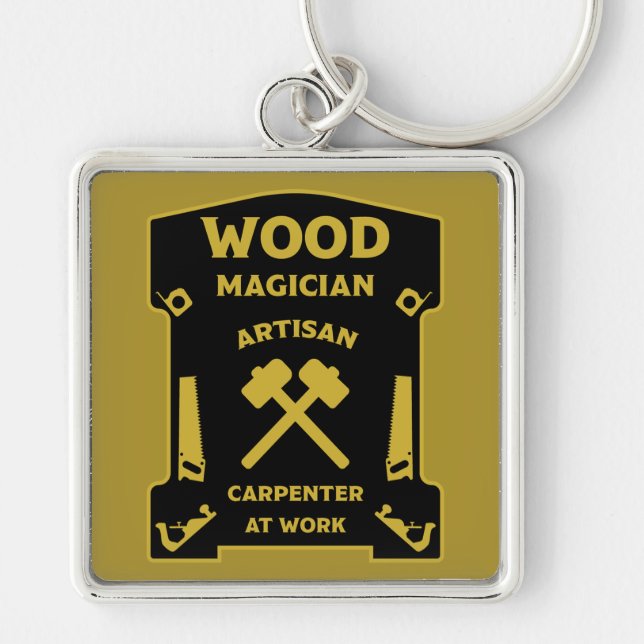Chaveiro Corante De Madeira E Carpinteiro (Frente)