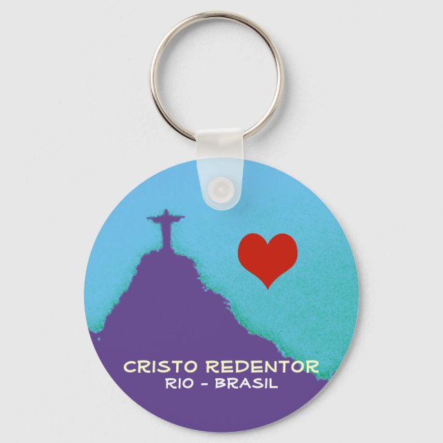 Chaveiro Corcovado, amor Rio-Brasil (Frente)