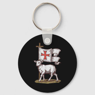 Chaveiro Cordeiro de Deus Símbolo Cristão de Fé Vitória Agn