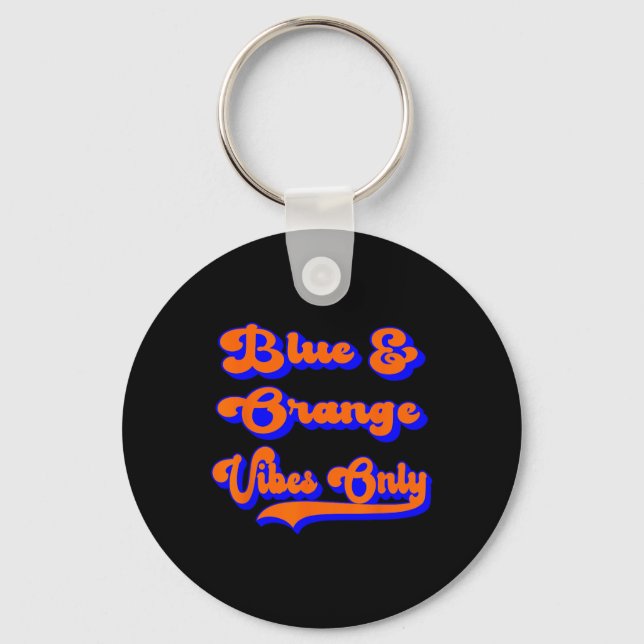 Chaveiro Cores de Jogo da Equipe de Futebol Blue Orange (Frente)