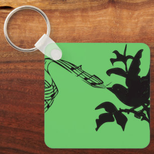 Chaveiro Cores de mudança de aves musicais