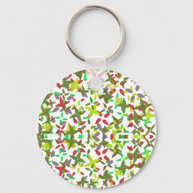 Chaveiro cores de Natal clássicas brilhantes (Frente)