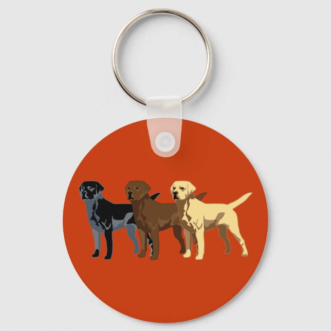 Chaveiro Cores do Labrador Retriever (Frente)