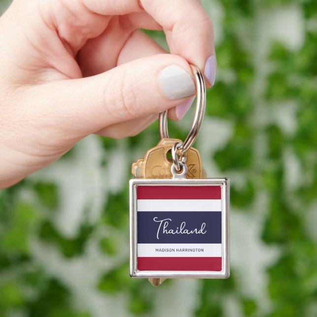 Chaveiro Cores Tailândia de nome personalizado (Mão)