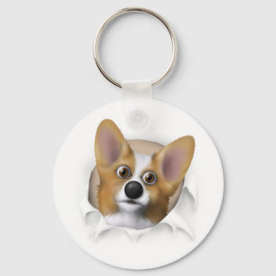Chaveiro Corgi 1 de Galês que rebenta para fora