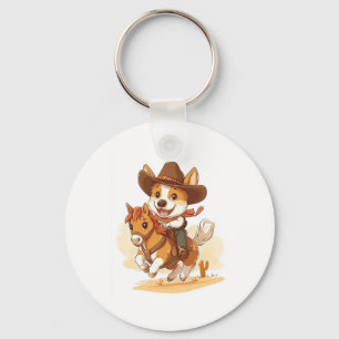Chaveiro Corgi Cowboy � Cão de Rodeio Western