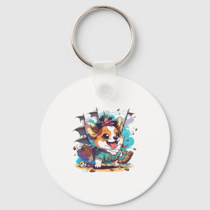 Chaveiro Corgi Dog Pirate