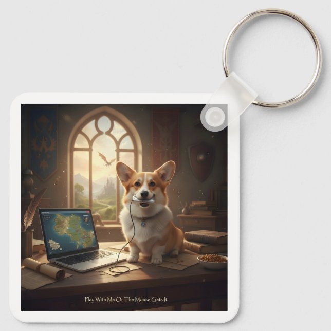 Chaveiro Corgi e Rato (Verso)