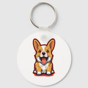 Chaveiro Corgi Feliz e Bonito - Design Adorável para Cão Lo