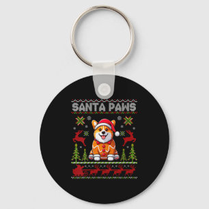 Chaveiro Corgi Galês Pembroke Feminino Santa Patas Alegre N