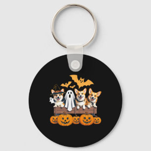 Chaveiro Corgi Halloween Trio Engraçado Sapato de Cachorro 