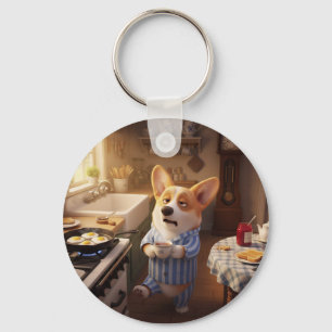 Chaveiro Corgi Não é uma Pessoa Matinal
