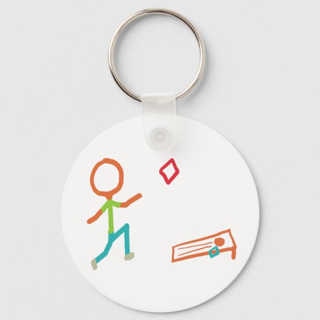 Chaveiro Cornhole Stickman (Frente)