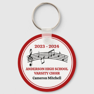 Chaveiro Coro do Segundo grau Vermelho Personalizado