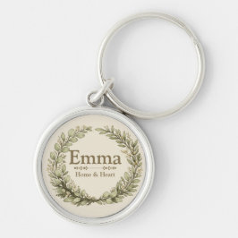 Chaveiro Coroa Botânica Personalizada | Nome Personalizado 
