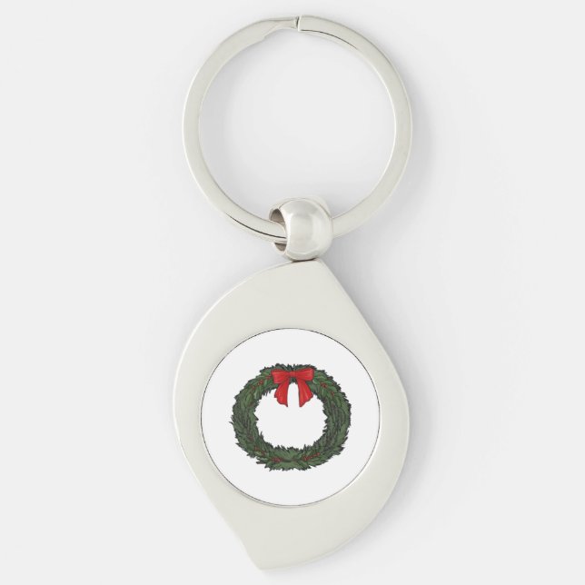 Chaveiro Coroa de Natal Clássica (Frente)