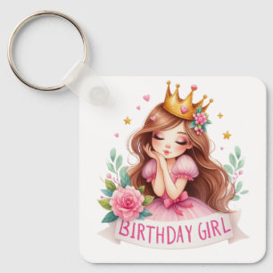 Chaveiro Coroa de Princesa Menina de Aniversário