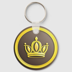 Chaveiro Coroa Dourada Elegante