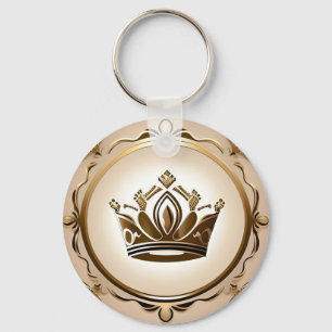 Chaveiro Coroa Ouro Elegante
