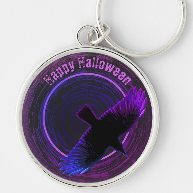 Chaveiro Coroa Preta e Roxa (Frente)