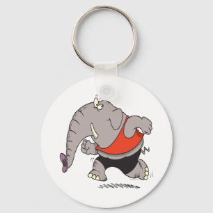 Chaveiro corredor bobo elefante correndo desenho animado