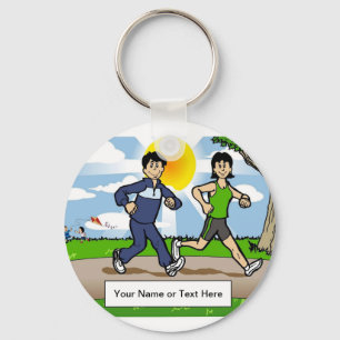 Chaveiro Corredor Jogger - Cartoon de Casal por PrintedPerf