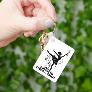 Chaveiro Correndo Com Café E Ballet Professora Engraçada Da