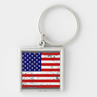 Chaveiro Corrente chave afligida de bandeira americana