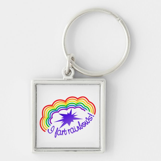 Chaveiro Corrente chave Arco-Íris Farts (Frente)