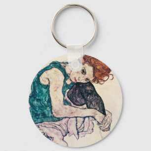 Chaveiro Corrente chave assentada Schiele da mulher de Egon