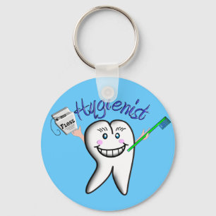 Chaveiro Corrente chave azul de higienista dental
