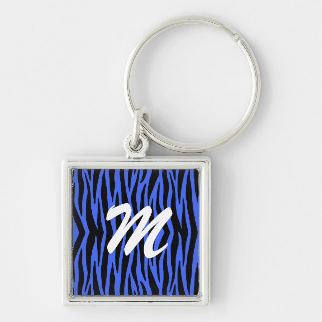 Chaveiro Corrente-chave Blue Zebra Stripe (Frente)