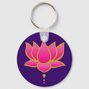Chaveiro Corrente chave cor-de-rosa de Lotus do Henna