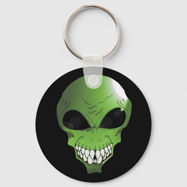 Chaveiro Corrente-chave da alienígena verde (Frente)